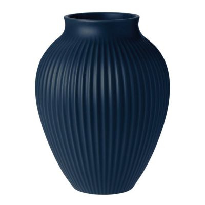 Knabstrup Keramik - Ripple Maljakko 27 cm Matte Dark Blue