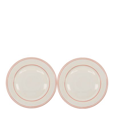 Nicolas Vahé - Bistro Lautanen 27 cm 2 kpl Punainen/Valkoinen