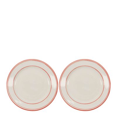 Nicolas Vahé - Bistro Lautanen 21 cm 2 kpl Punainen/Valkoinen