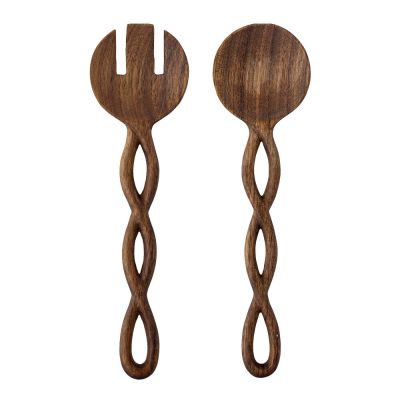 Bloomingville - Pinar Salaattiottimet 24x7,5 cm 2 kpl Akaasia