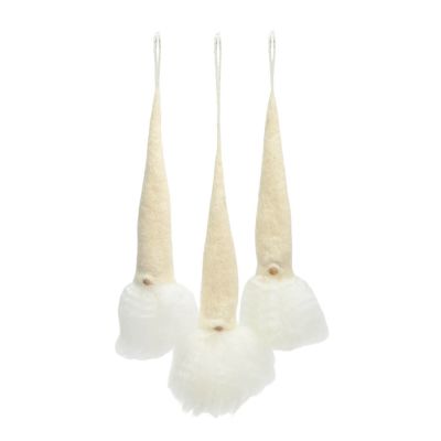 Åsas Tomtebod - Grankvist Joulukoriste tonttu 3 kpl Valkoinen