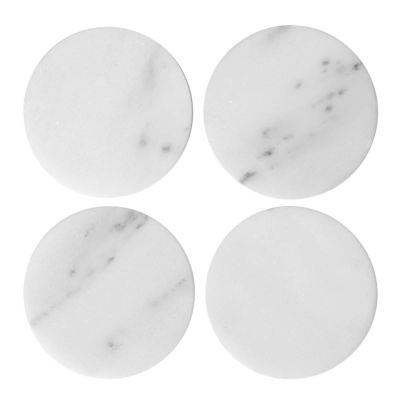 Stiernholm - Marmor Lasinalunen 10 cm 4 kpl Valkoinen