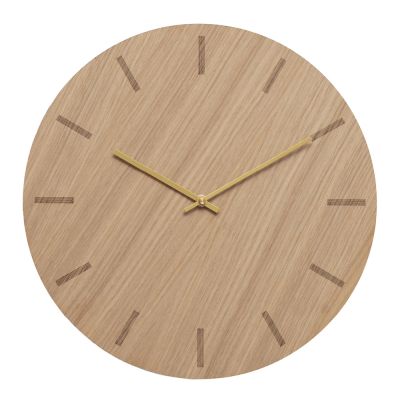 Hemverk - Light Oak Seinäkello 38 cm Vaalea tammi/Kulta
