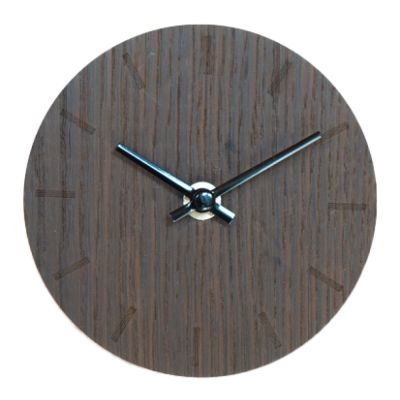 Hemverk - Dark Oak Pöytäkello 12 cm Tumma tammi/Musta