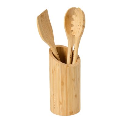 Satake - Ruoanlaittovälinesetti telineellä 4 osaa Bambu