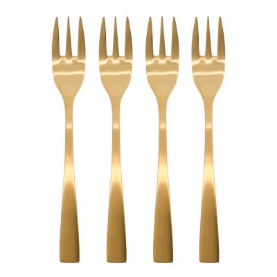 House Doctor - Golden Kakkuhaarukka 14,5 cm 4 kpl Kulta