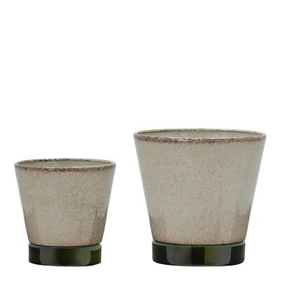 House Doctor - Lima Kukkaruukku 2 osaa Beige/Vihreä