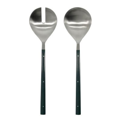 House Doctor - Lata Salaattiottimet 28 cm 2 osaa Tummanvihreä/Teräs