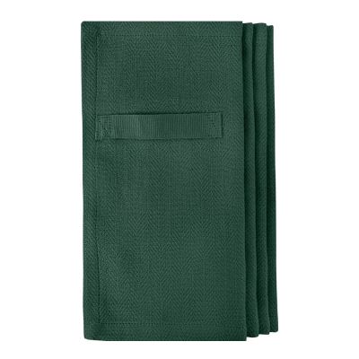 The Organic Company - Puuvillaservetti 20x20 cm 4 kpl Dark Green