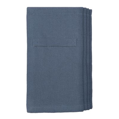 The Organic Company - Puuvillaservetti 20x20 cm 4 kpl Harmaan­sininen