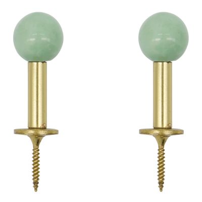 House Doctor - Ball Seinäkoukku 5x2 cm 2 kpl Messinki/Aqua