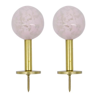 House Doctor - Ball Seinäkoukku 8x4 cm 4 kpl Messinki/Vaaleanpunainen