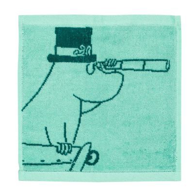 Moomin Arabia - Muumi Pyyhe Muumipappa 25x25 cm Sinivihreä