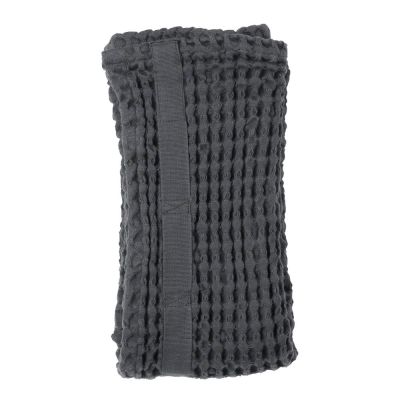 The Organic Company - Big Waffle Käsipyyhe 50x75 cm Tummanharmaa