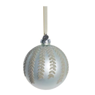 Lene Bjerre - Perline Joulupallo 10 cm Hopea/Luunvalkoinen