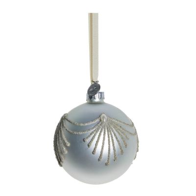 Lene Bjerre - Perline Joulupallo 8 cm Hopea/Luunvalkoinen