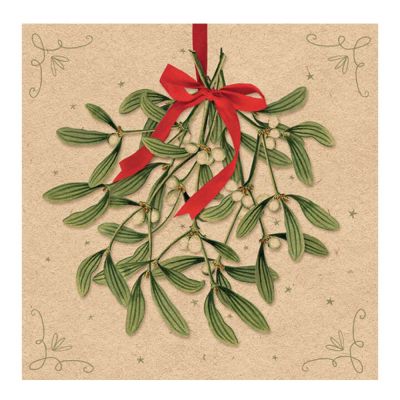 Ambiente - Servetti 33x33 cm 20 kpl Mistletoe with Bow