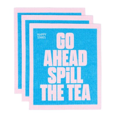 Happy Sinks - Tiskirätti 17x20 cm 3 kpl Spill the tea