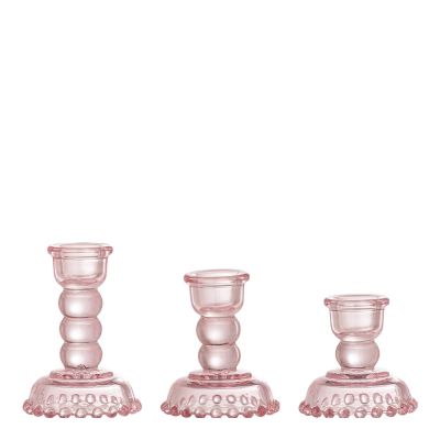 Bloomingville - Delphia Kynttilänjalka 3 kpl Vaaleanpunainen
