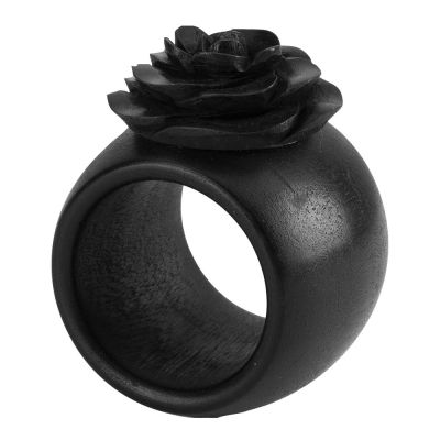 Chamois - Rose Lautasliinarengas 4x5 cm Musta