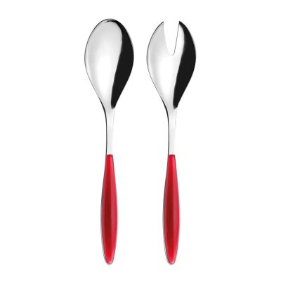 Guzzini - Feeling Salaattiottimet 25 cm 2 osaa Clear Red