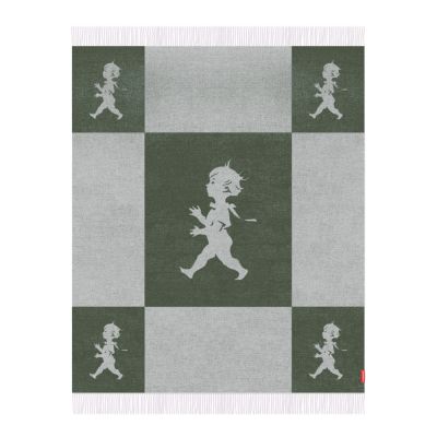 SOLSTICKAN - Viltti merinovillaa 130x170 cm Sammaleenvihreä