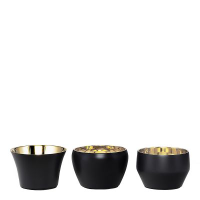 Skultuna - Kin Kynttilälyhty 3 kpl Musta