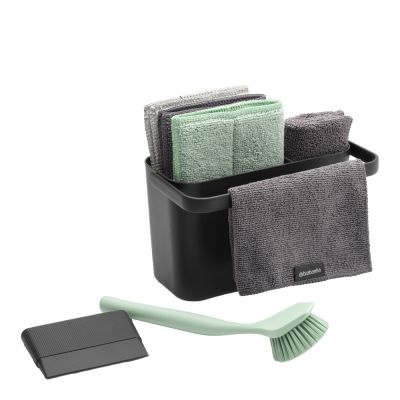 Brabantia - Sinkside Siivoussetti 8 osaa Tummanharmaa/Vihreä