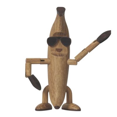 Spring Copenhagen - Woodies Benny Banana Puufiguuri 13 cm Tammi