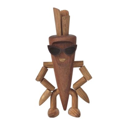 Spring Copenhagen - Woodies Camille Carrot Puufiguuri 13 cm Tammi