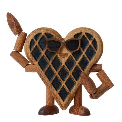 Spring Copenhagen - Woodies Wendy Waffle Puufiguuri 8 cm Tammi