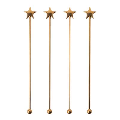Vondels - Cocktail Club Drinkkitikku Star 15,5 cm 4 kpl Teräs