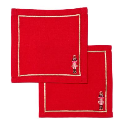 Vondels - Christmas Party Lasinalunen pähkinänsärkijä 14x14 cm 2 kpl Punainen