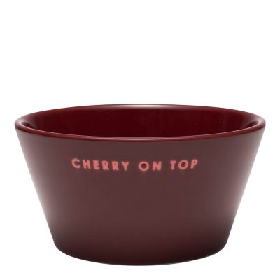 Vondels - Table Talk Kulho CHERRY ON TOP 7 cm Viininpunainen