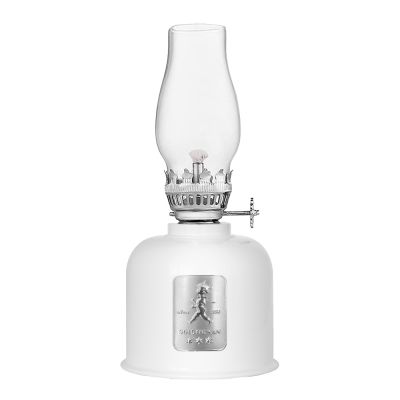 SOLSTICKAN - Öljylamppu 20 cm Valkoinen/Hopea