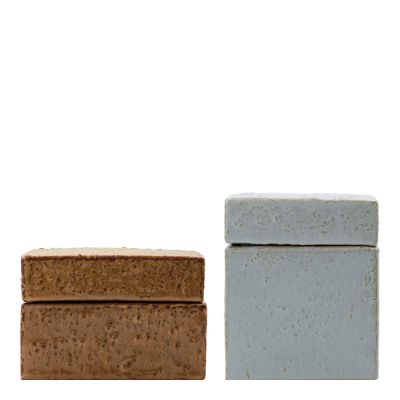 House Doctor - Säilytyslaatikko Treasure 2 kpl ruskea/sininen