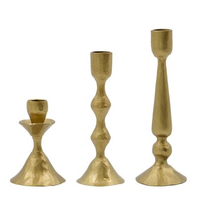 House Doctor - Kynttilänjalka Castle 3 kpl antiikkimessinki