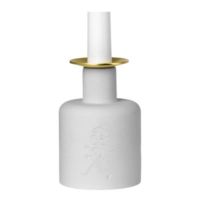 SOLSTICKAN - Solstickan Kynttilänjalka 10x7 cm Vaaleanharmaa