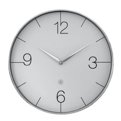 NeXtime - Finesse Large nXt Seinäkello 51 cm Kromi/Harmaa