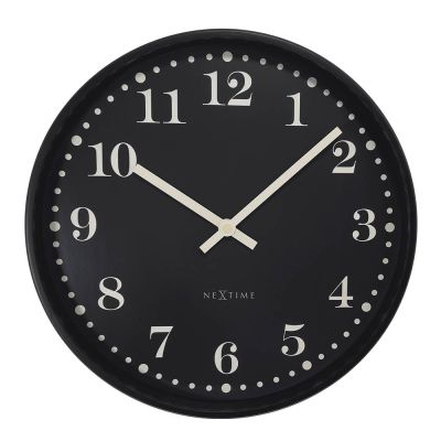 NeXtime - Dickens Seinäkello 30 cm Musta