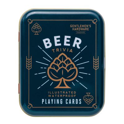 Gentlemen's Hardware - Vedenkestävä korttipakka metallirasiassa 8x10 cm – Olut Musta