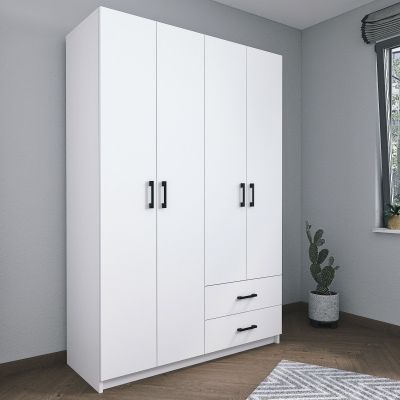 Veke Star vaatekaappi 120x180 cm valkoinen, asiakaspalautus