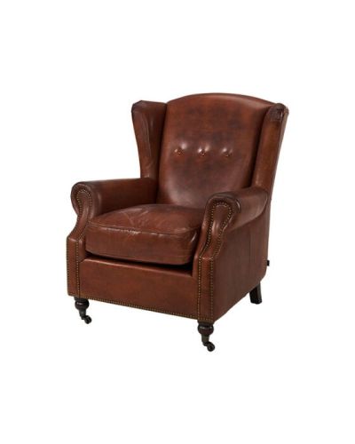 Artwood Goslar nahkanojatuoli vintage brandy