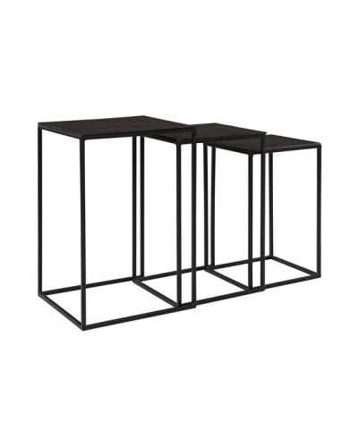 Artwood Nova Side Table Black 3-pcs