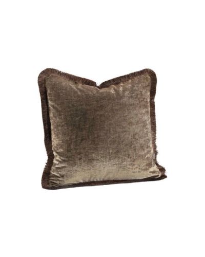 Artwood Garda Velvet -tyynynpäällinen hapsuilla taupe