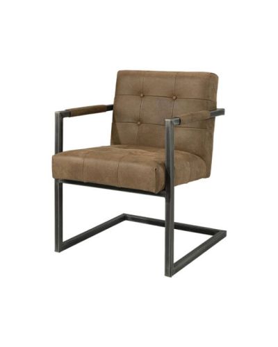 Artwood Jed-käsinojallinen tuoli nahkaa ruskea