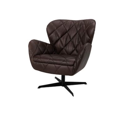 Artwood Kääntyvä Jade-nojatuoli, nahka espresso