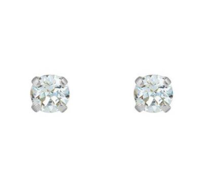 Caroline Svedbom Mini Stud Earrings Light Azore Rhodium