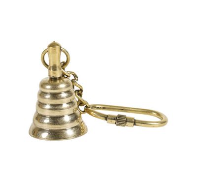 Authentic Models Bell Keychain Brass