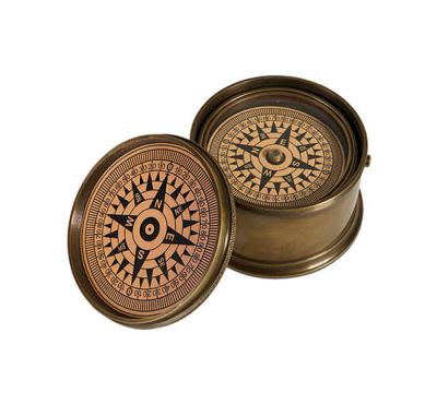 Authentic Models Gimballed Drum Compass Brass